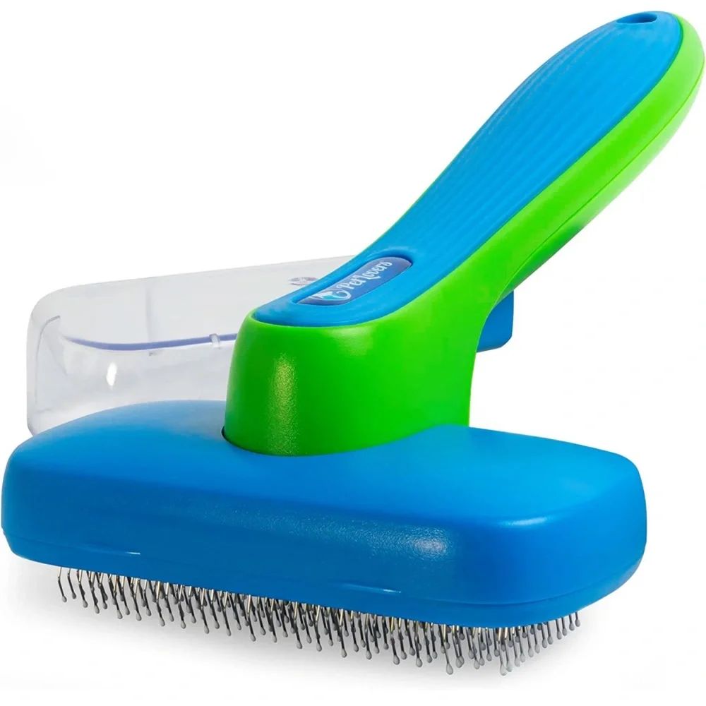 NEW PetLovers EzSlicker Brush - Self Cleaning Dog and Cat Hair Brush